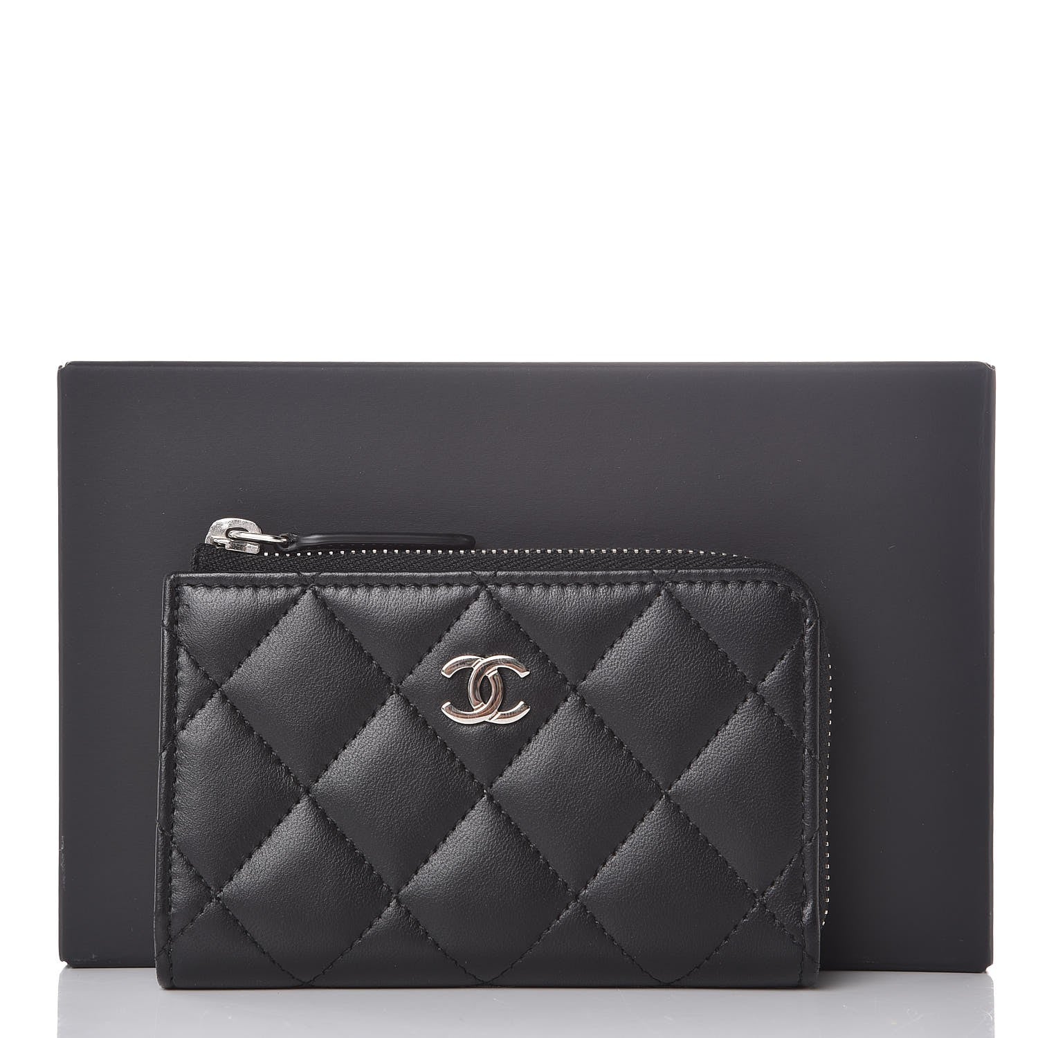 Chanel Lambskin Quilted Key Holder Case Black 8 of 8