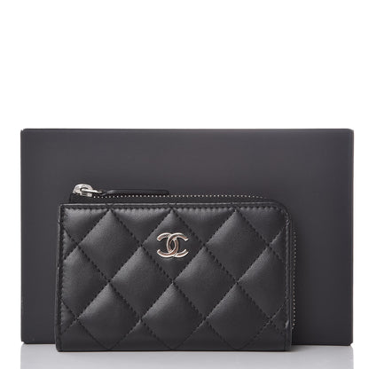 Chanel Lambskin Quilted Key Holder Case Black 8 of 8