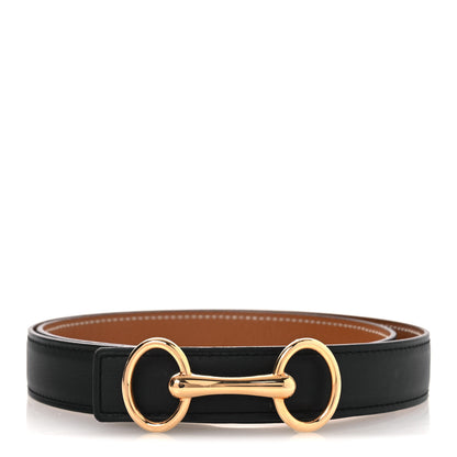 Hermes Epsom Swift 24mm Heritage Belt 75 30 Black Gold 1 of 10