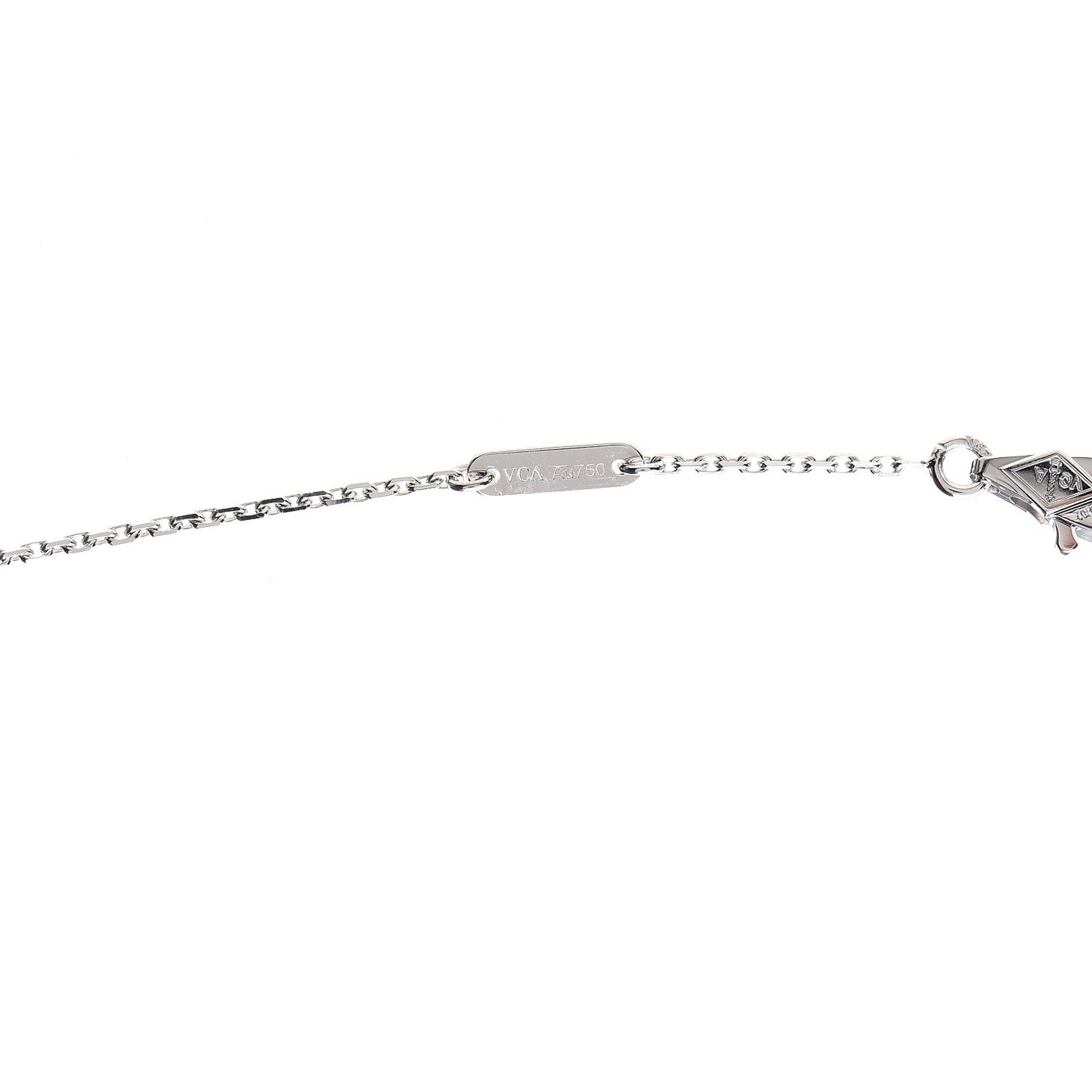 18K White Gold Turquoise Sweet Alhambra Butterfly Pendant Necklace