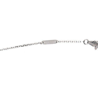 Van Cleef & Arpels 18K White Gold Turquoise Sweet Alhambra Butterfly Pendant Necklace 5 of 8