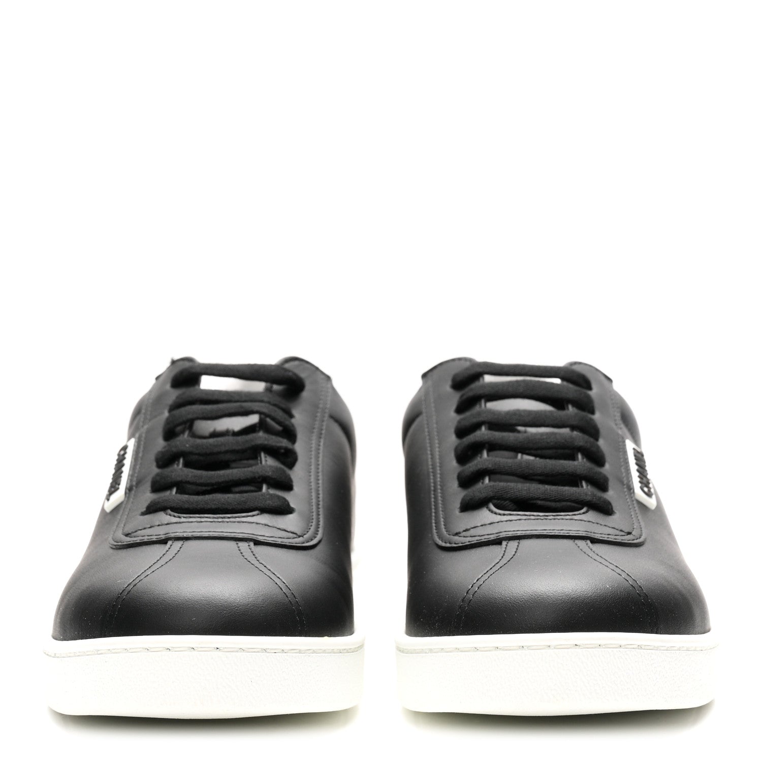Chanel Calfskin CC Womens Sneakers 40 Black 3 of 9