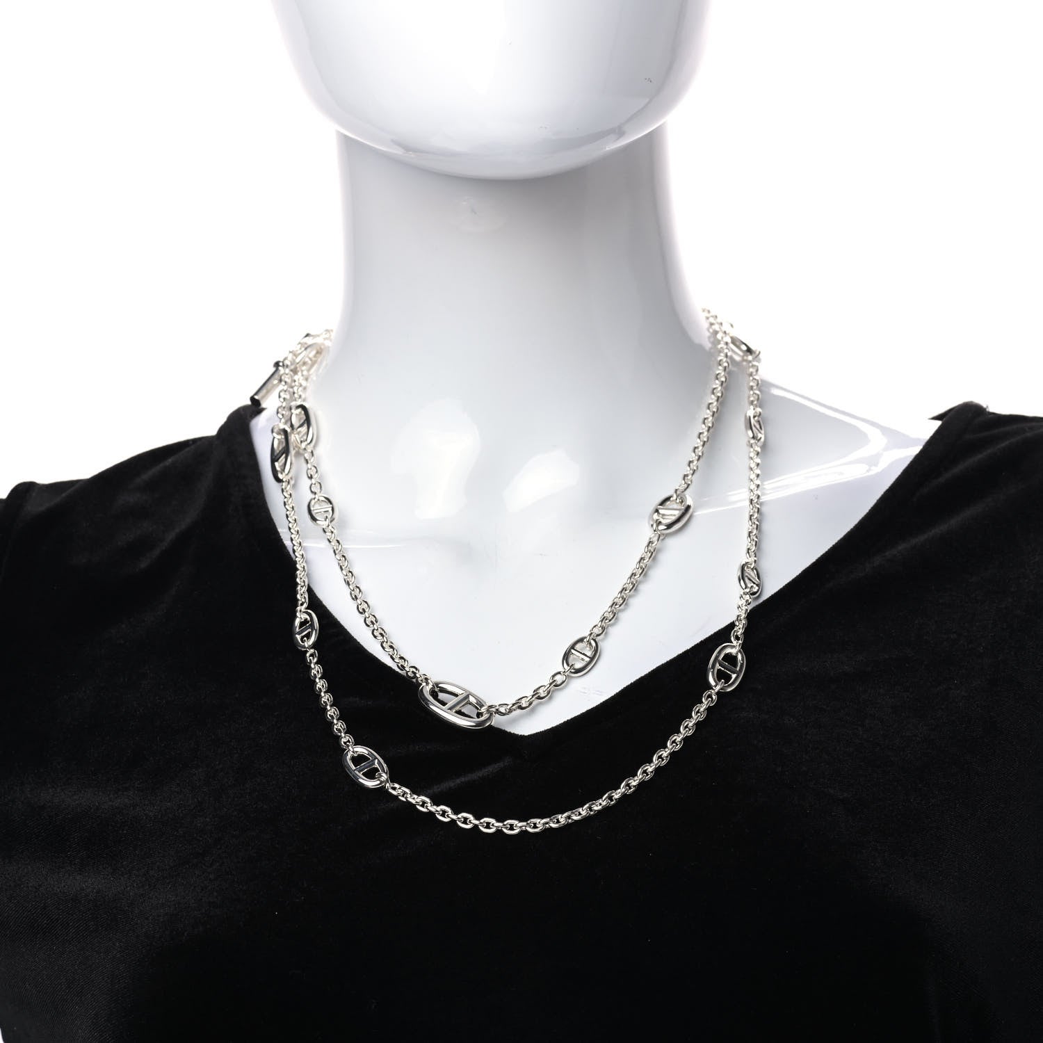 Hermes Sterling Silver Farandole Necklace 120 2 of 5