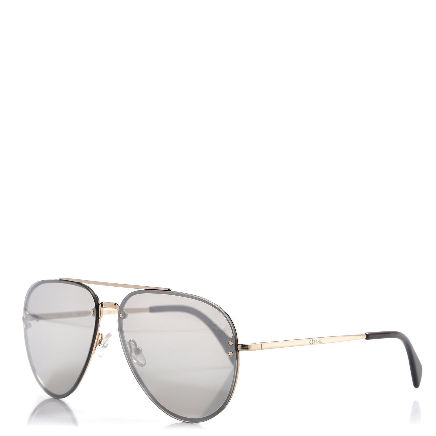 Acetate Mirror Aviator Sunglasses CL41391/S Gold Grey