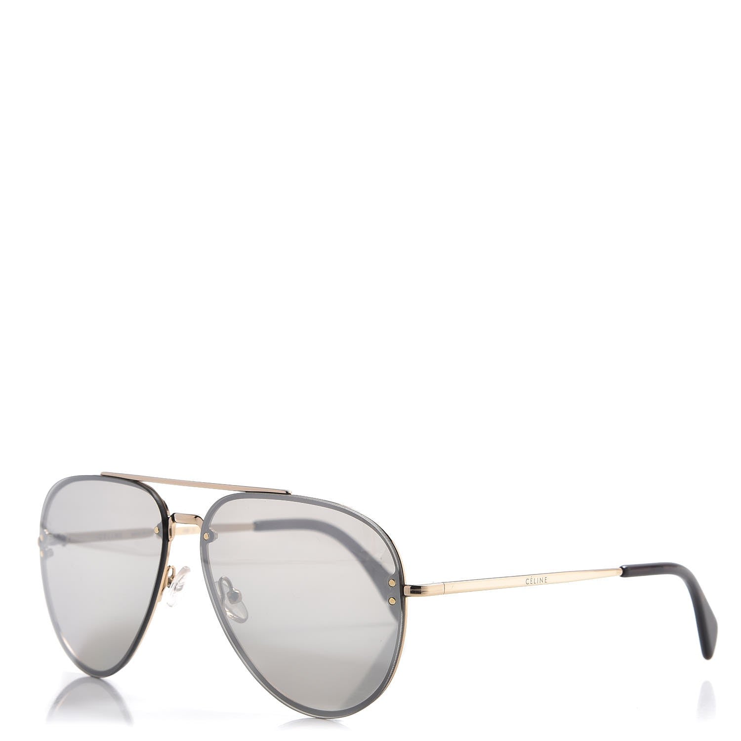 Celine Acetate Mirror Aviator Sunglasses CL41391/S Gold Grey 1 of 7
