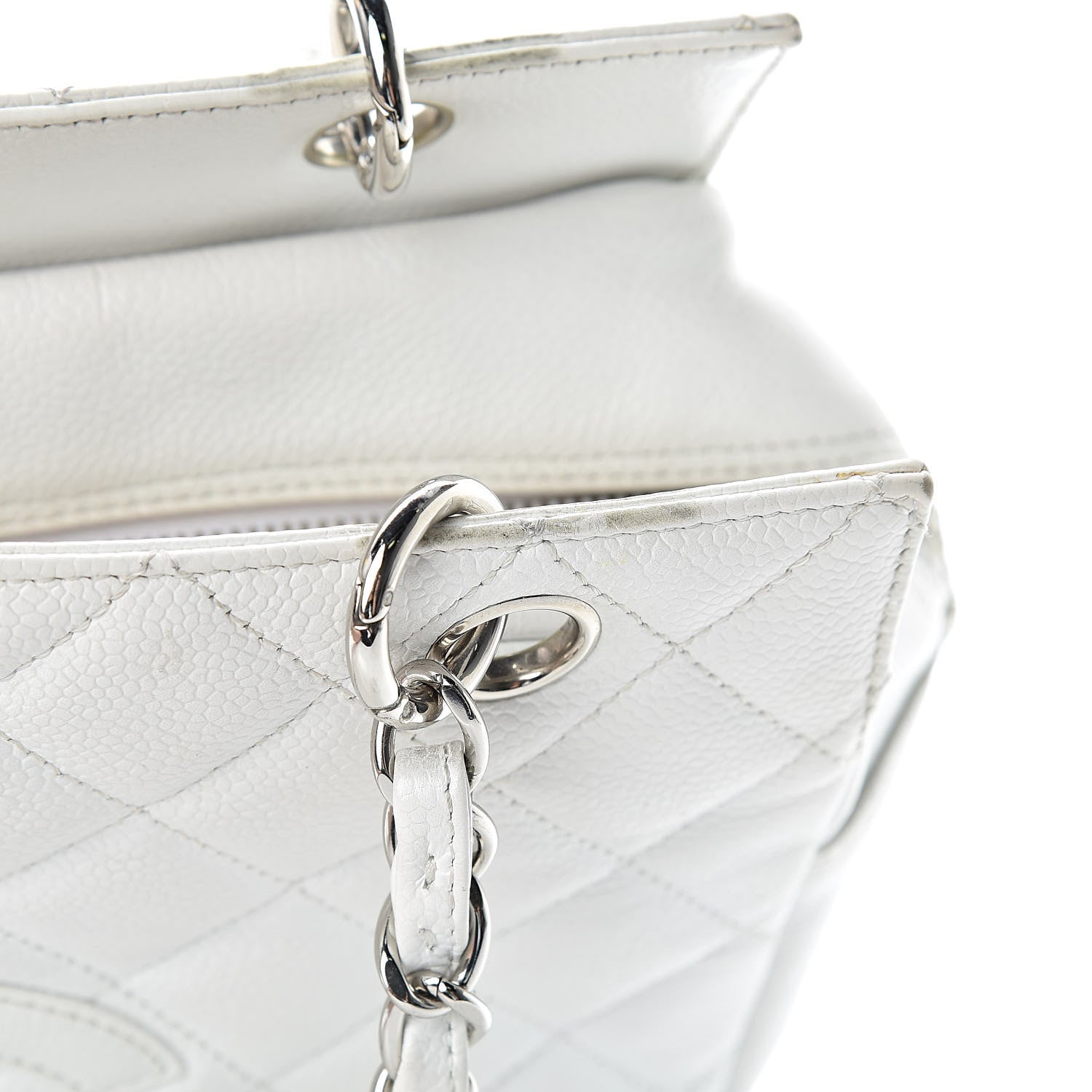 Chanel Caviar Quilted Petit Timeless Tote PTT White 17 of 17