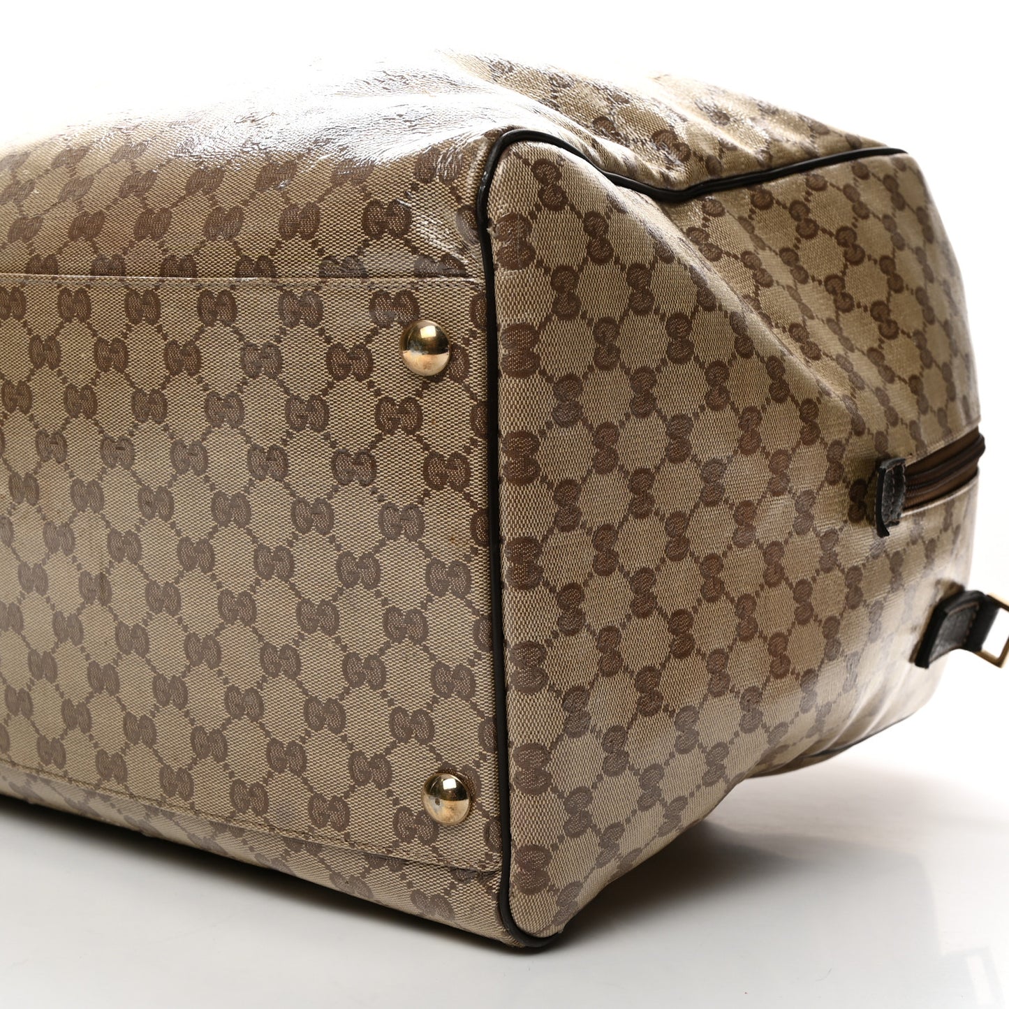 Crystal Monogram Large Carry On Duffle Bag Dark Brown