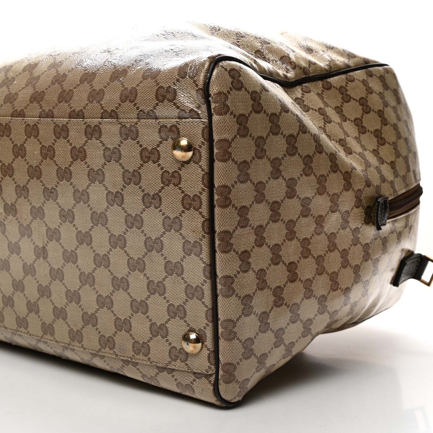 Gucci Crystal Monogram Large Carry On Duffle Bag Dark Brown 9 of 15