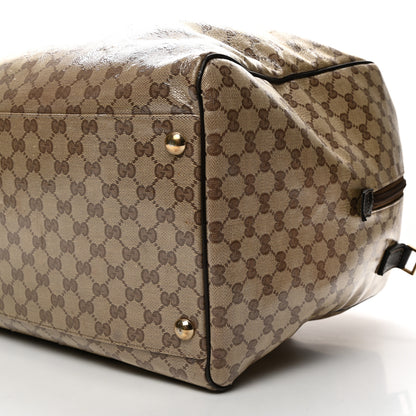 Gucci Crystal Monogram Large Carry On Duffle Bag Dark Brown 9 of 15