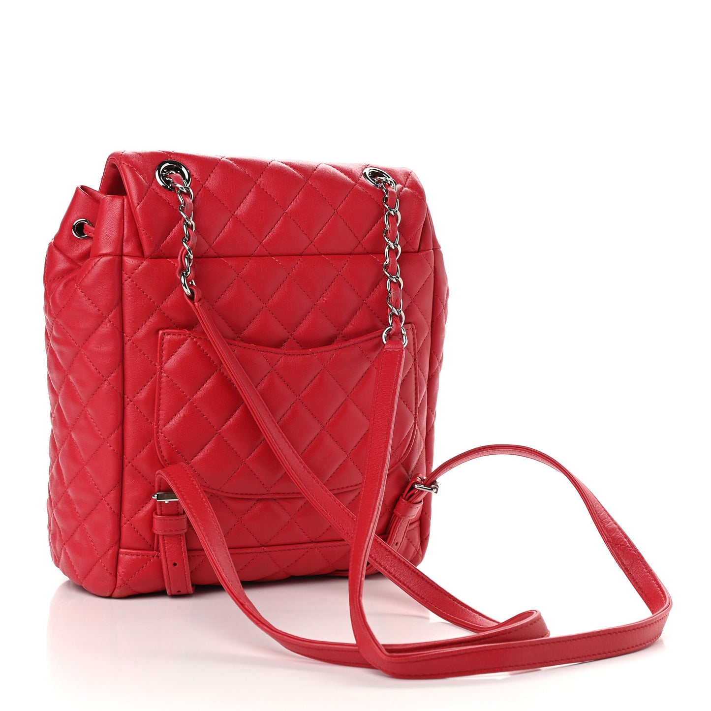 Lambskin Quilted Small Urban Spirit Backpack Red