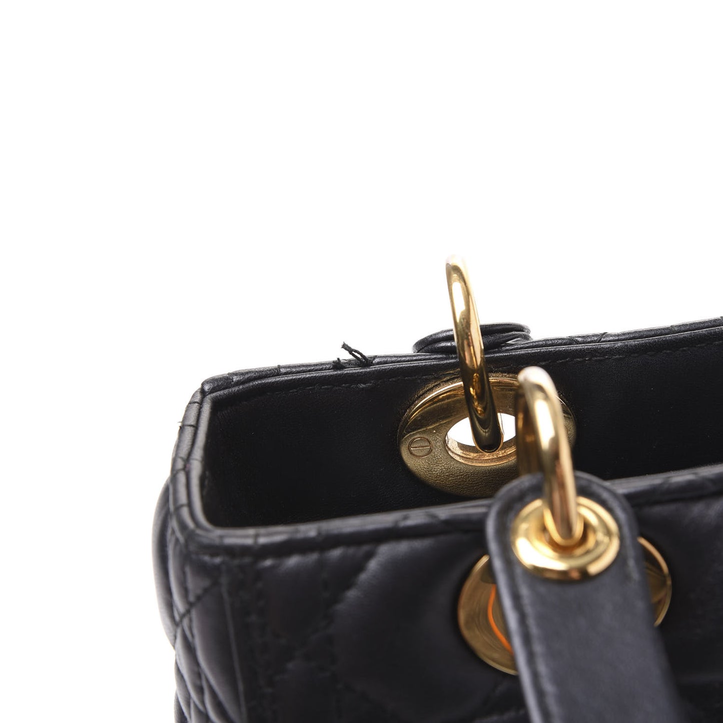 Lambskin Cannage Medium Lady Dior Black