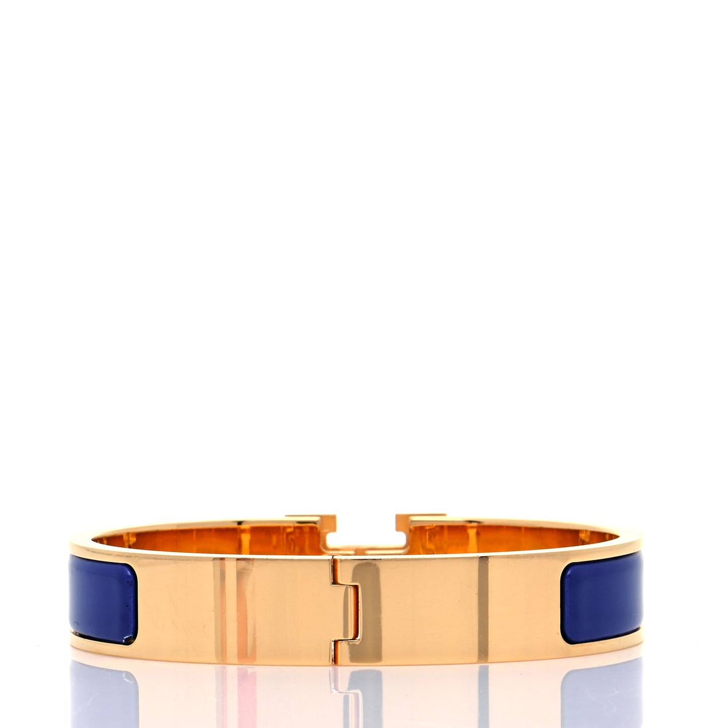 Narrow Enamel Clic Clac H Bracelet PM Bleu Royal