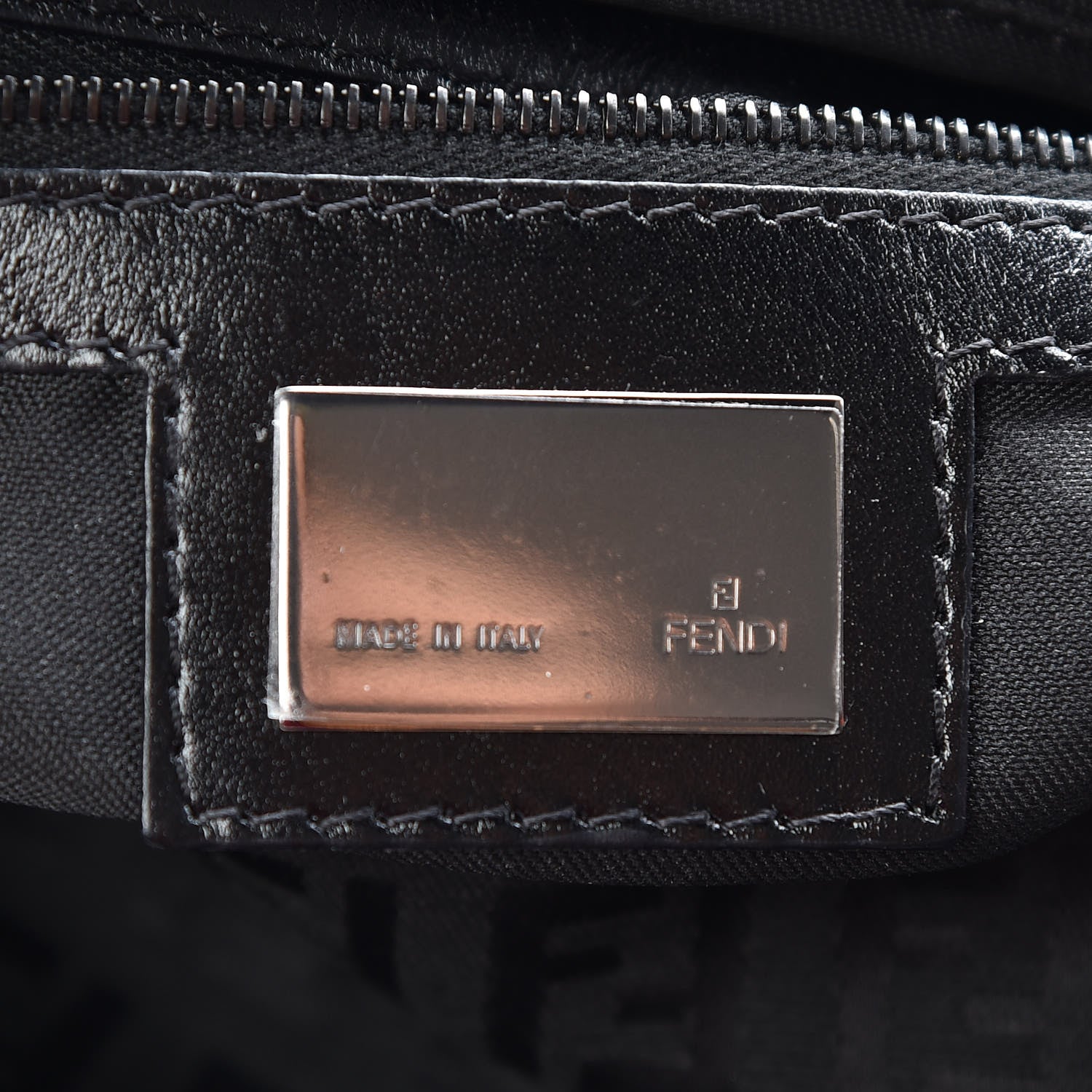 Fendi Zucchino Mama Baguette Black 8 of 9