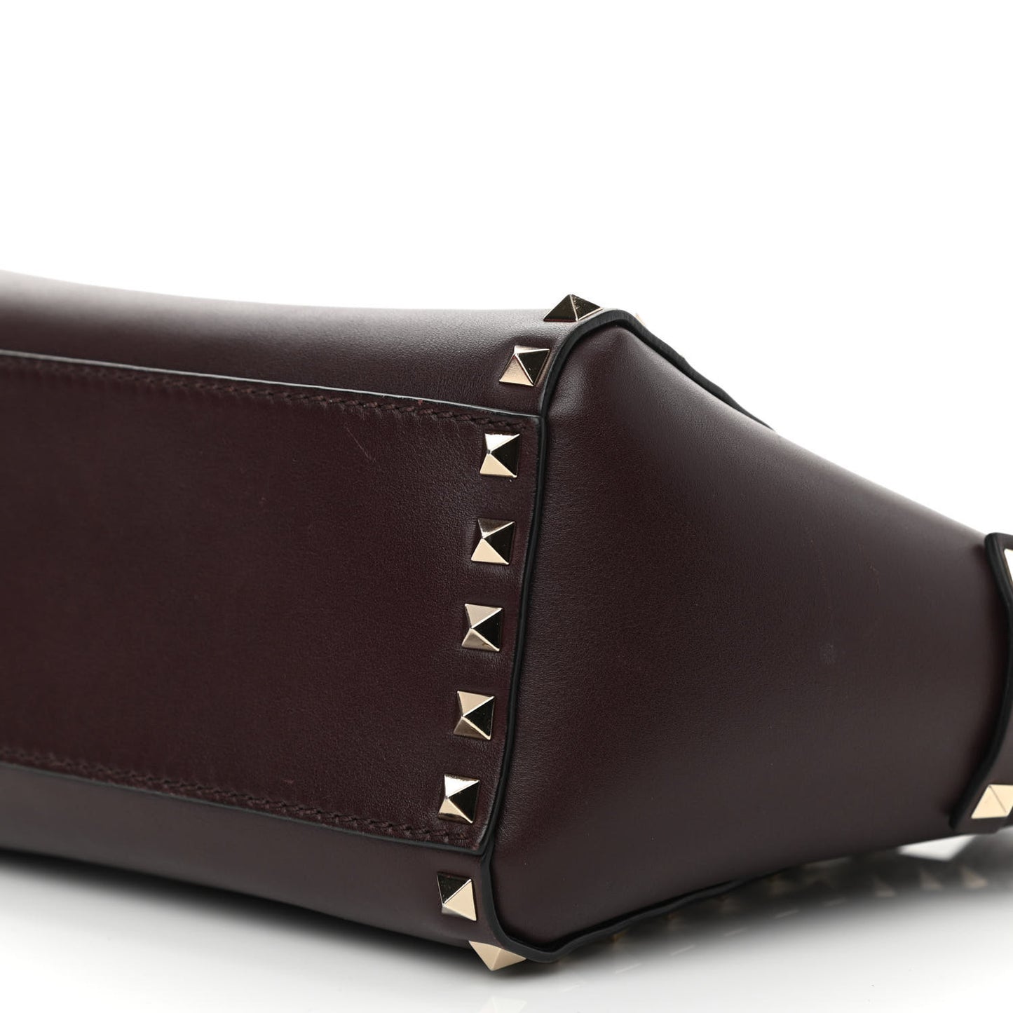 Vitello MIni Rockstud Double Handle Tote Cacao