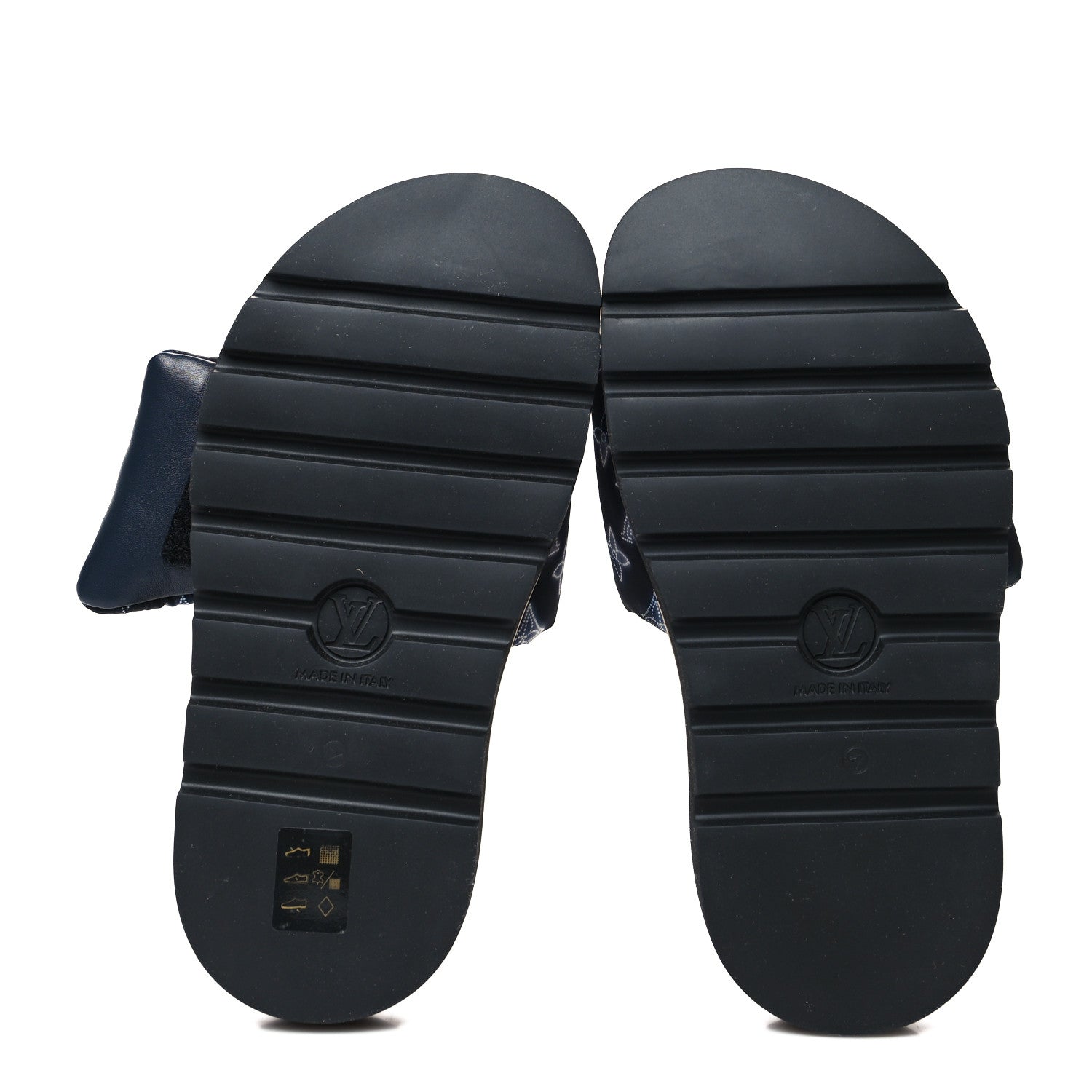 Louis Vuitton Nylon Monogram Womens Pool Pillow Comfort Mules 36 Navy Blue 5 of 8