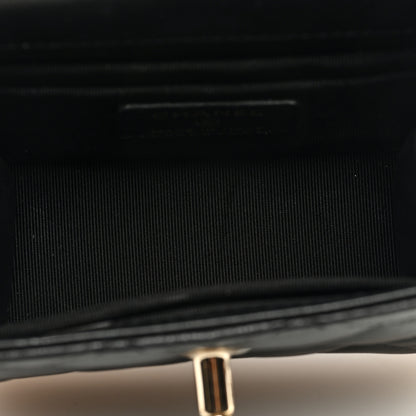 Chanel Lambskin Quilted Mini Trendy CC Chain Wallet Black 5 of 9