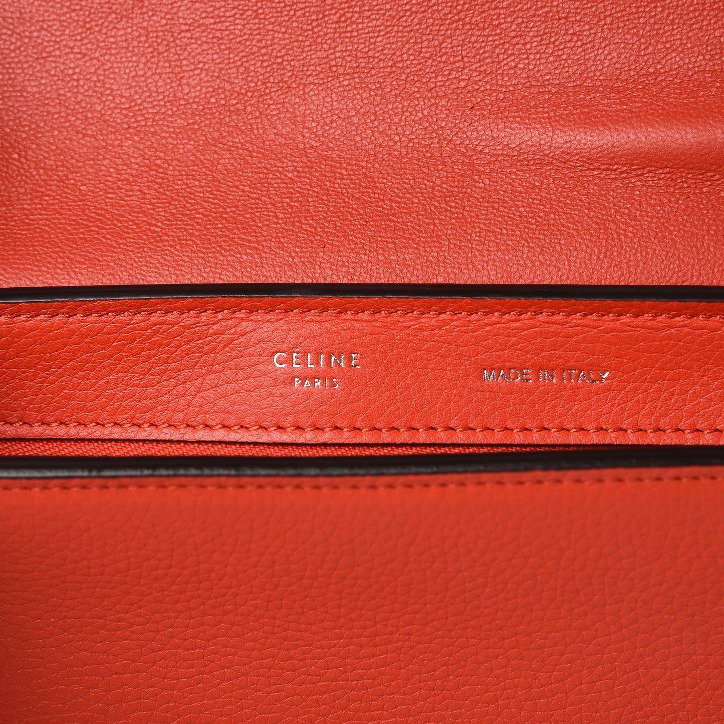 Drummed Calfskin Suede Small Trapeze Vermillion
