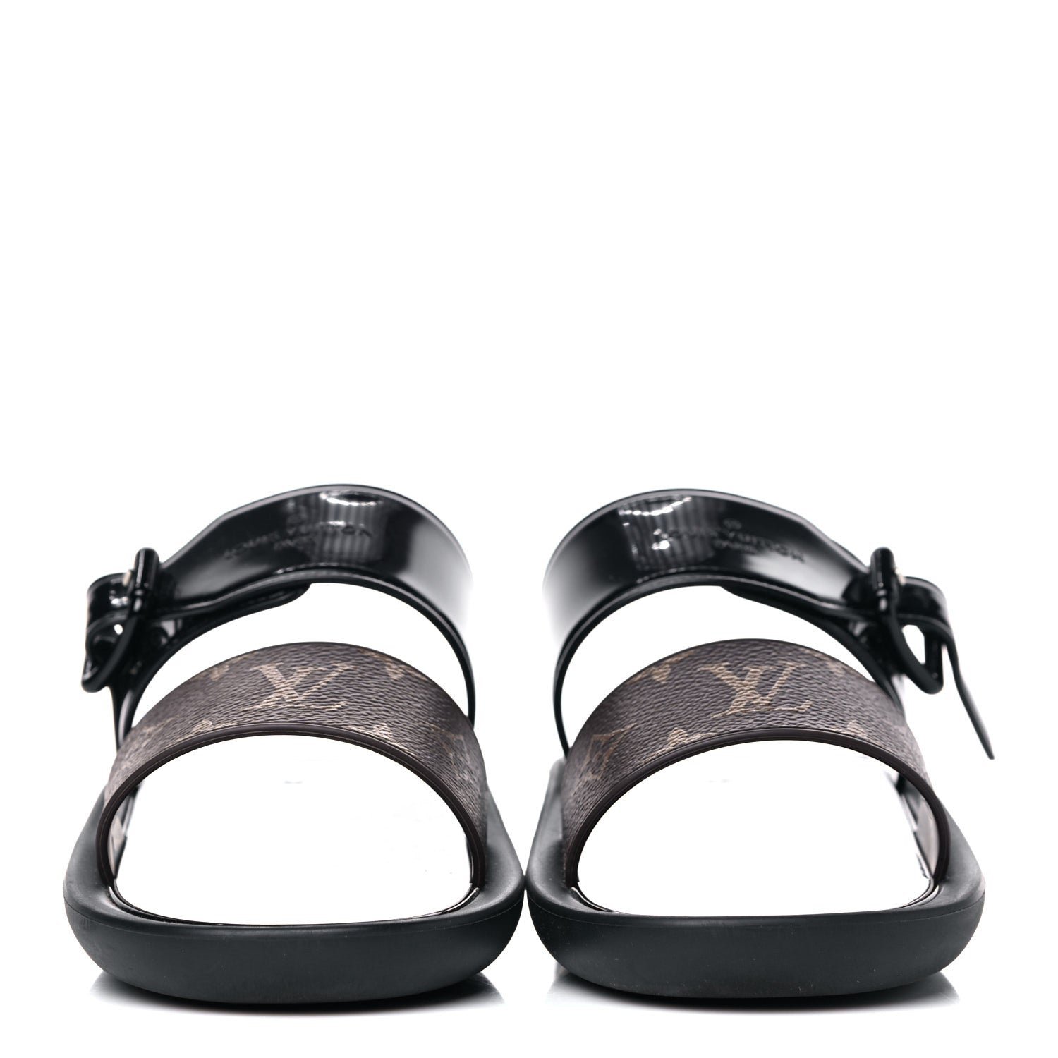 Louis Vuitton Monogram Sunbath Flat Mule Sandals 38 Black 2 of 11