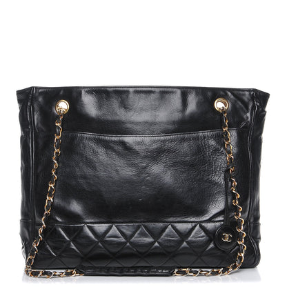Chanel Lambskin Shopping Tote Black 1 of 9