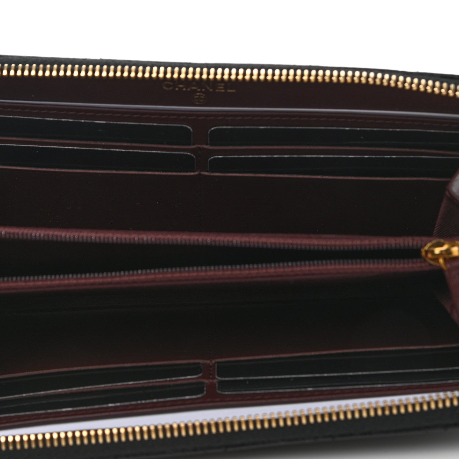 Chanel Caviar Quilted Large Gusset Zip Around Wallet Black 5 of 10