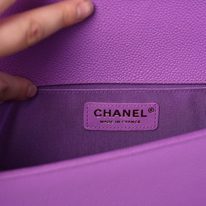 Chanel Caviar Quilted Medium Boy Flap Purple 6 of 12