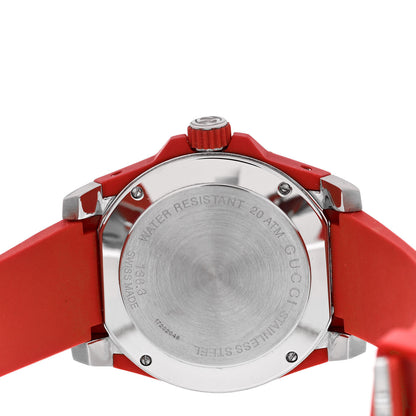 Gucci Stainless Steel Rubber 40mm Dive Quartz Watch Red 4 of 4