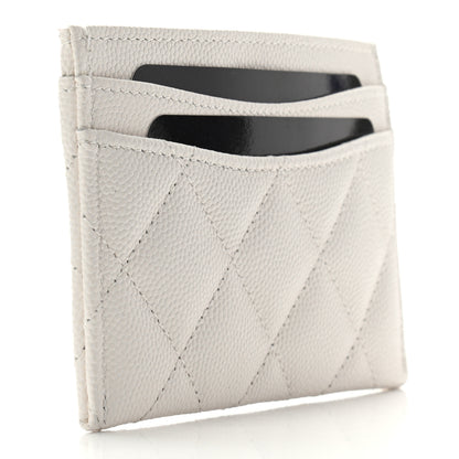 Chanel Caviar Quilted Card Holder White 3 of 8
