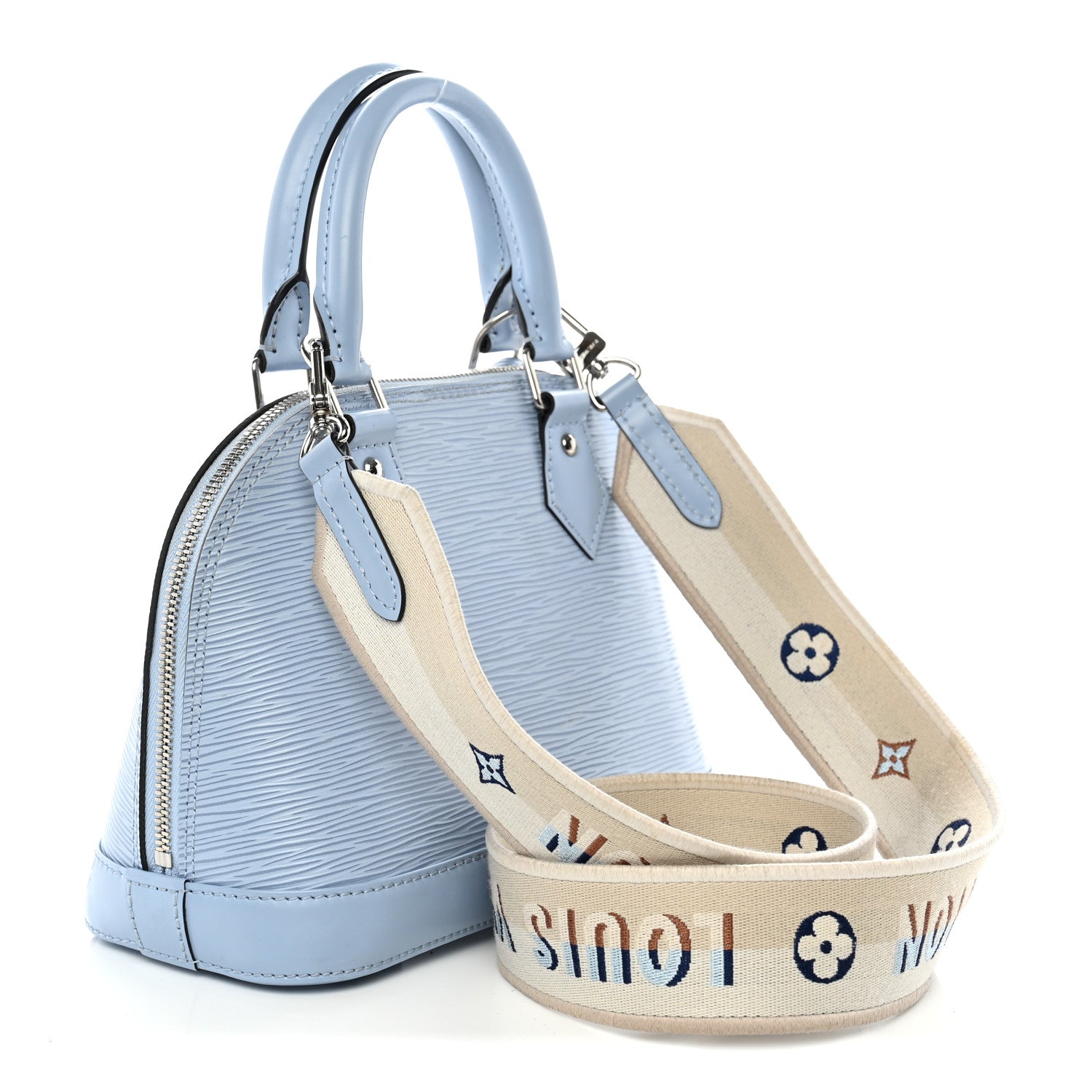 Louis Vuitton Epi Jacquard Alma BB Bleu Nuage 3 of 10