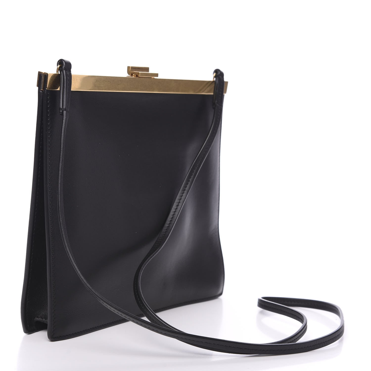 Celine Smooth Calfskin Mini Clasp Bag Black 2 of 9