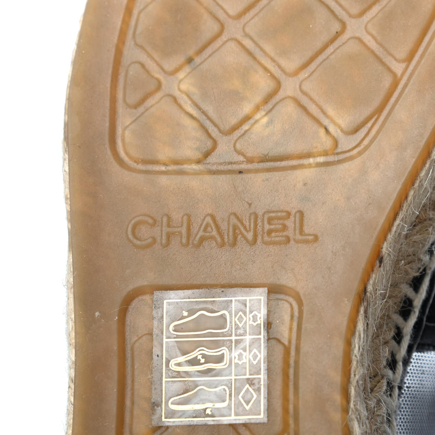 Mesh Grosgrain CC Espadrilles 37 Black