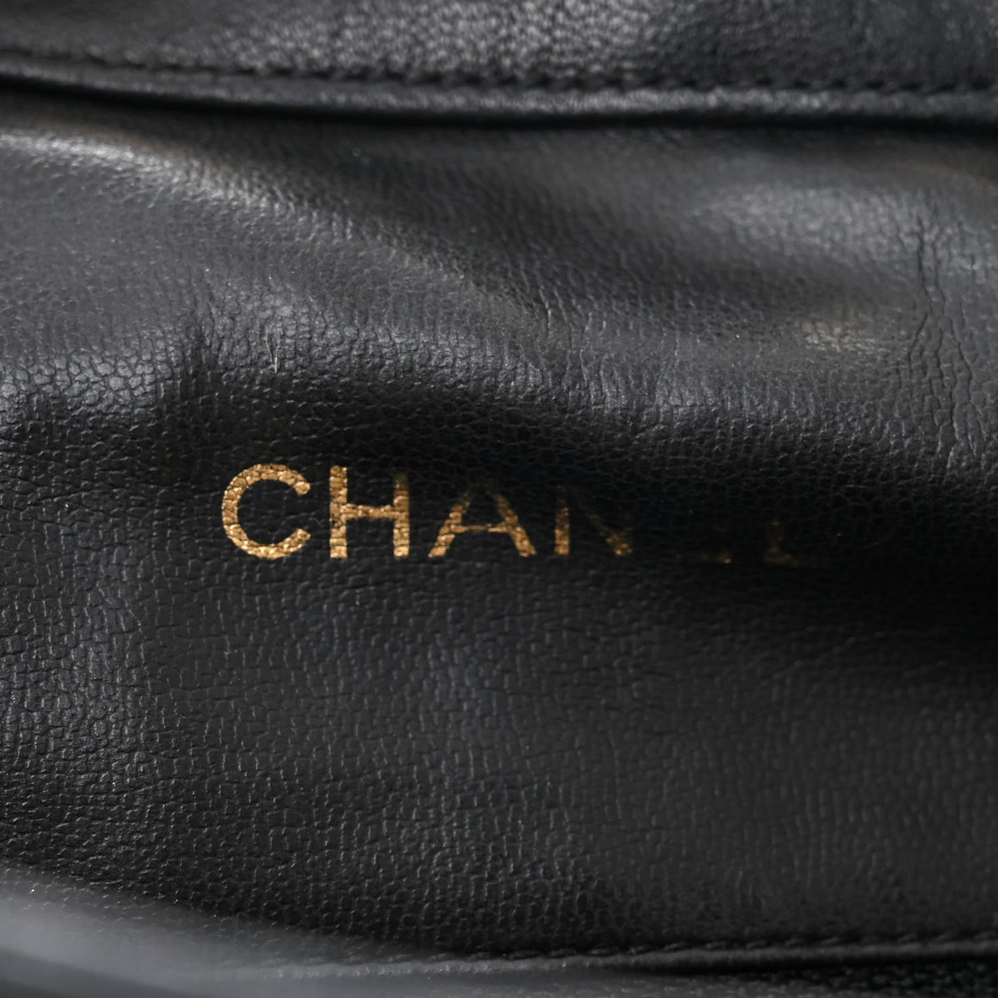 Caviar Drawstring Bucket Shoulder Bag Black