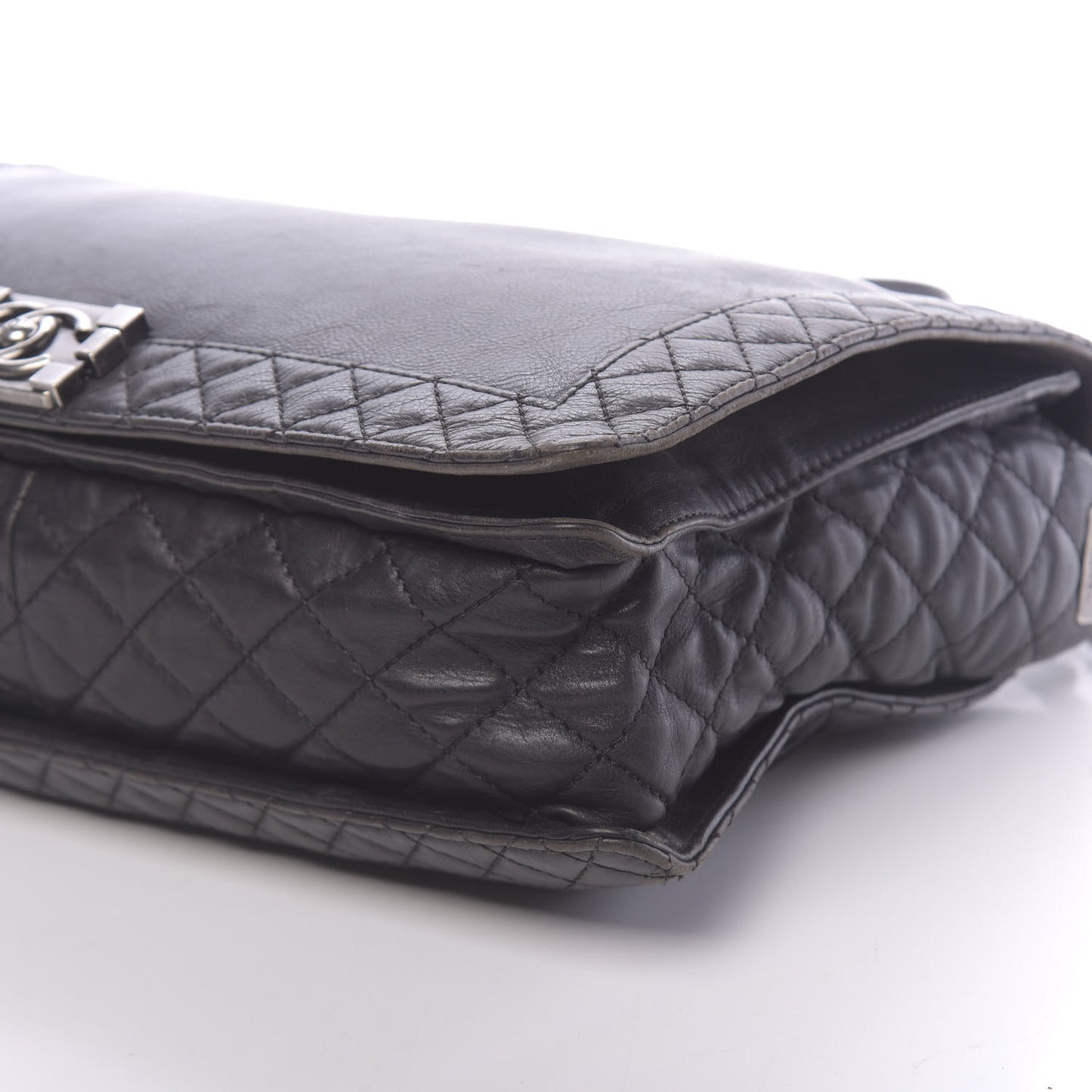Calfskin Large Boy Reverso Flap Black