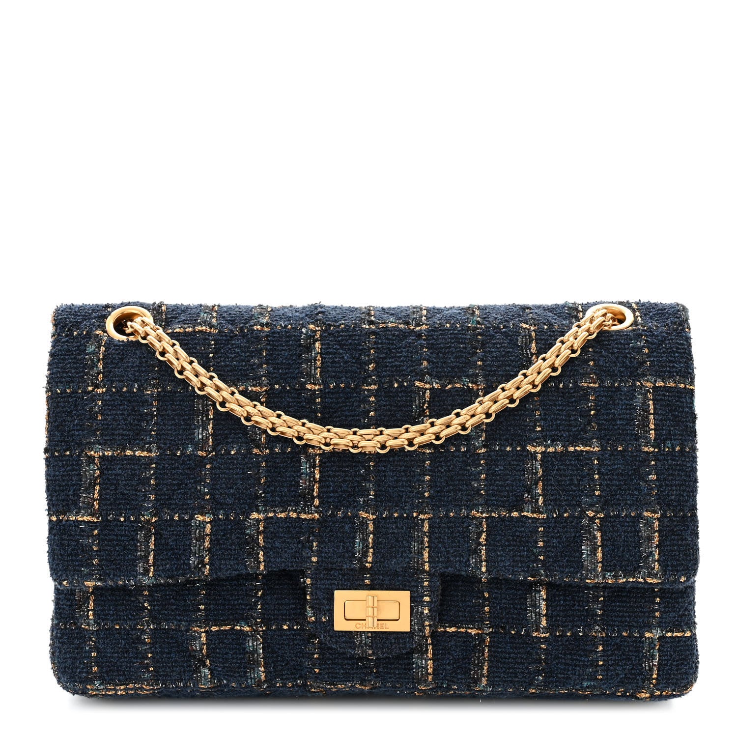 Chanel Fantasy Tweed 2.55 Reissue 226 Flap Blue 1 of 10