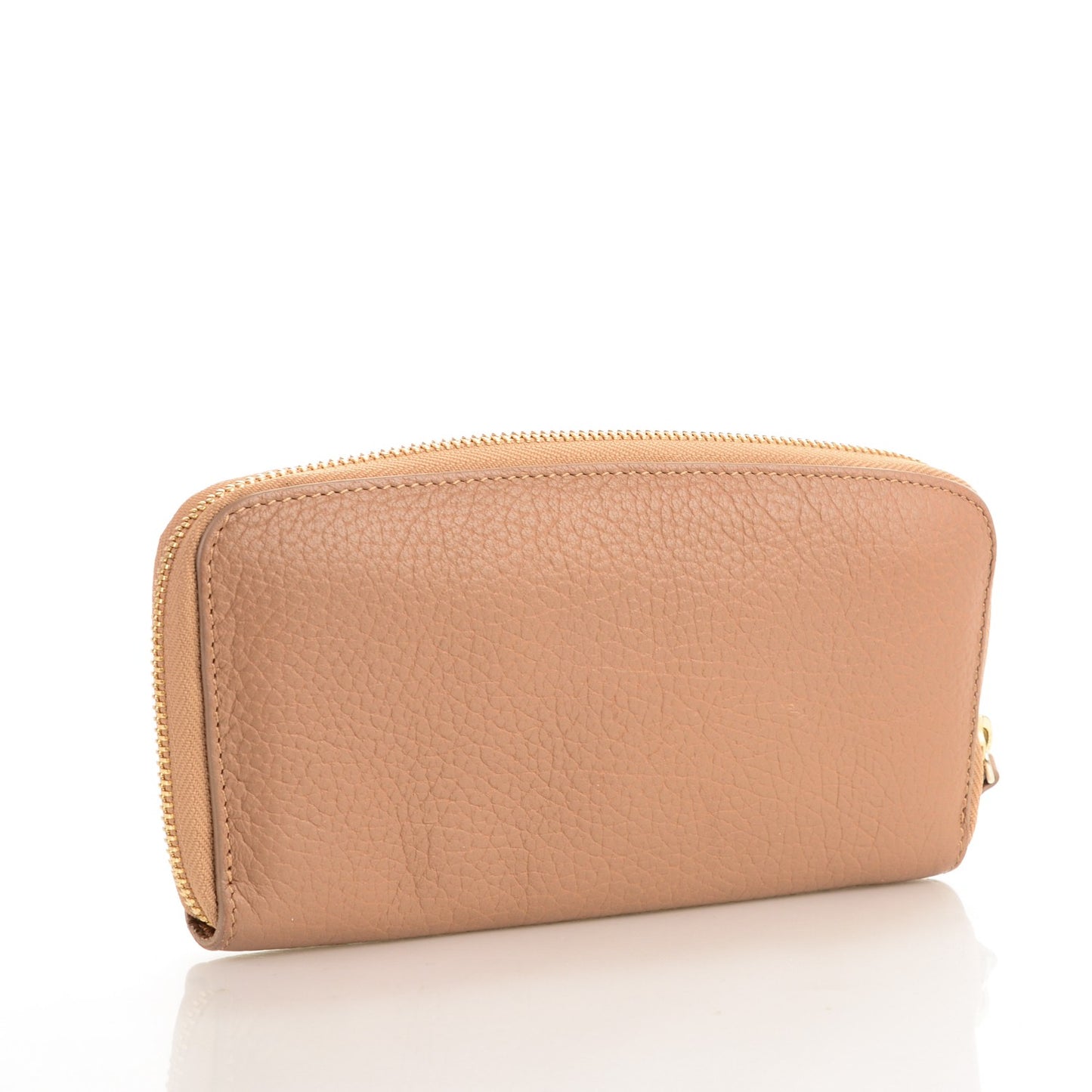 Grainy Calfskin Rush Wallet Clutch Nude
