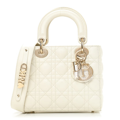 Christian Dior Lambskin Cannage Small My ABCDior Lady Dior White 1 of 8