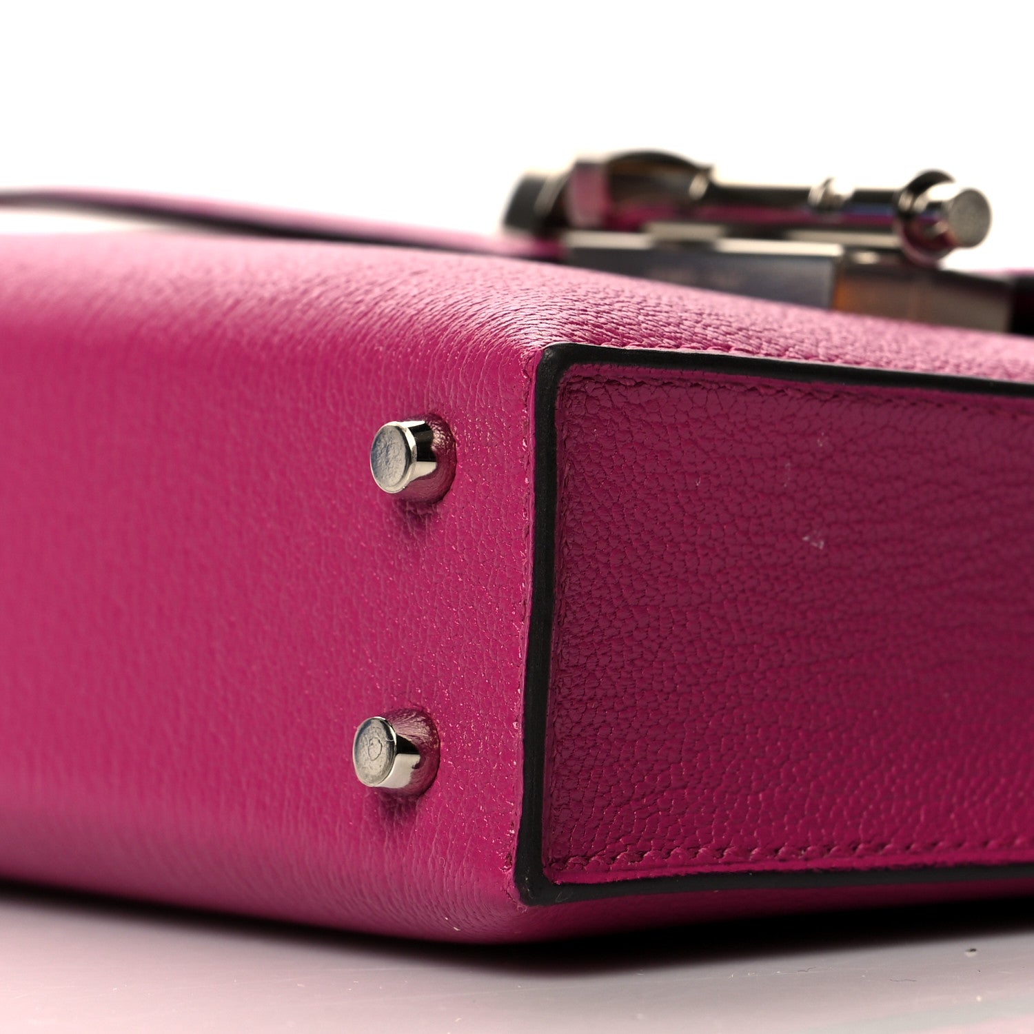 Hermes Chevre Mysore Mini Verrou Chaine Bag Rose Pourpre 8 of 9