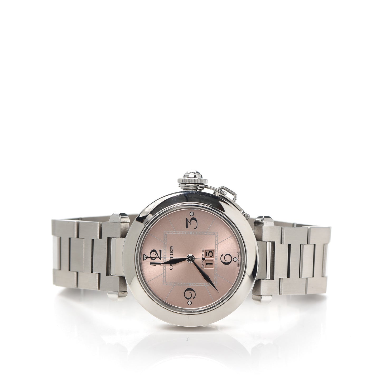 Stainless Steel 35mm Pasha C Big Date Automatic Watch Pink