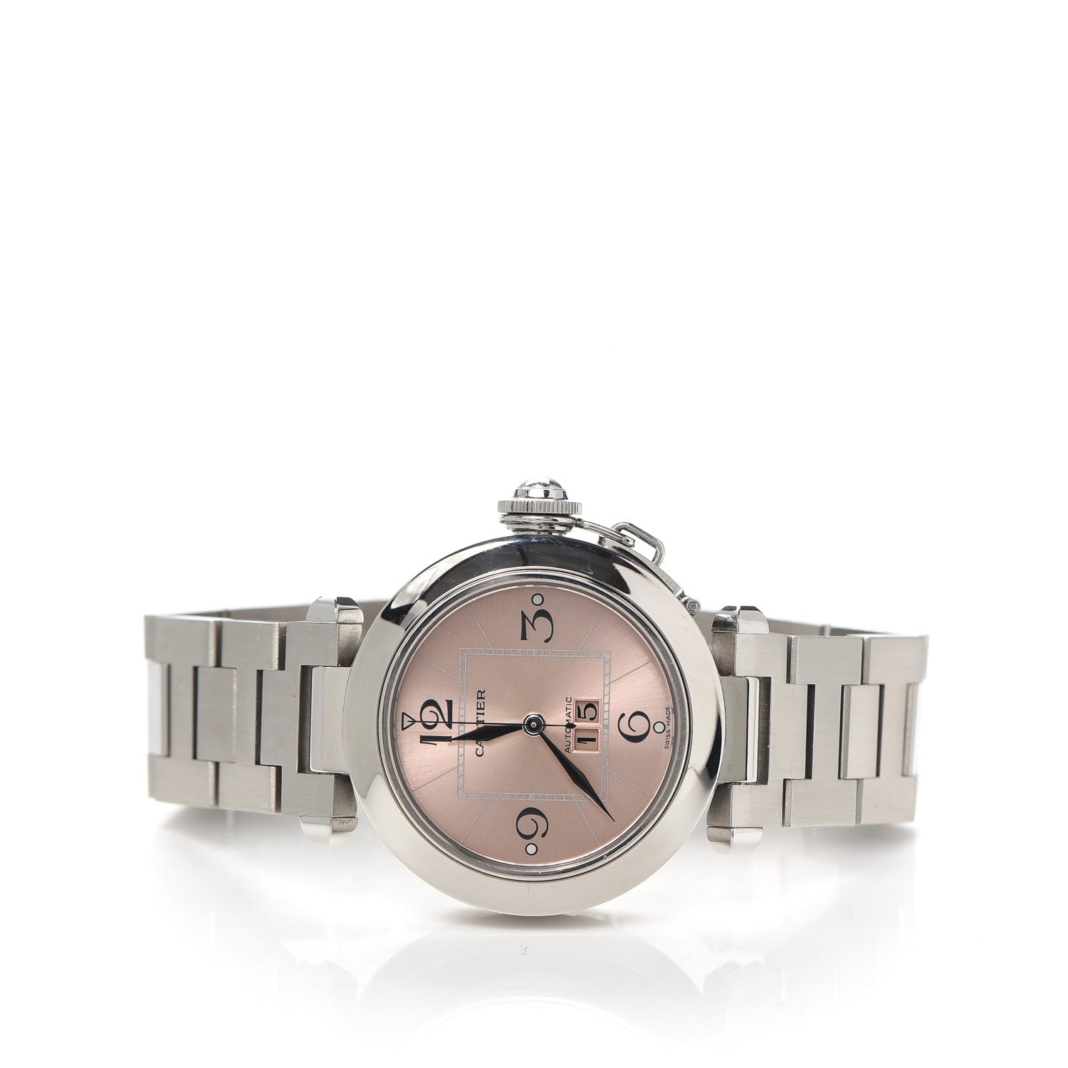 Cartier Stainless Steel 35mm Pasha C Big Date Automatic Watch Pink 2 of 5