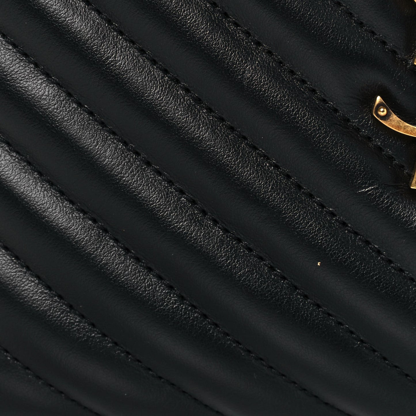 Calfskin Matelasse Monogram Lou Camera Bag Black