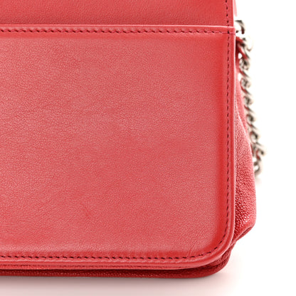 Chanel Caviar Quilted Boy Wallet On Chain WOC Red 13 of 17