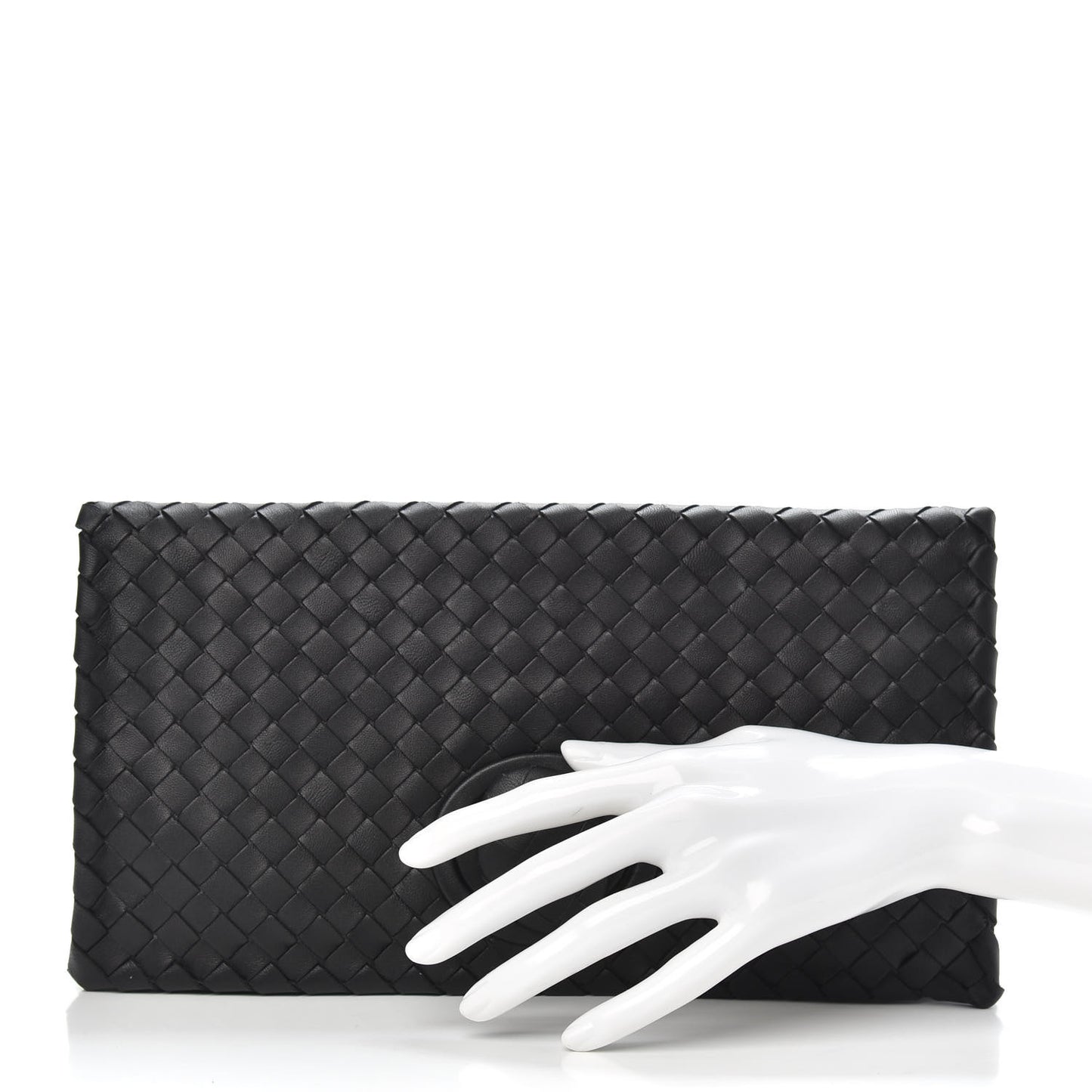 Nappa Intrecciato Turnlock Clutch Black