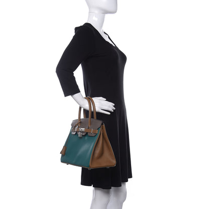 Hermes Epsom Horseshoe Birkin 30 Malachite Etain Alezan 2 of 13