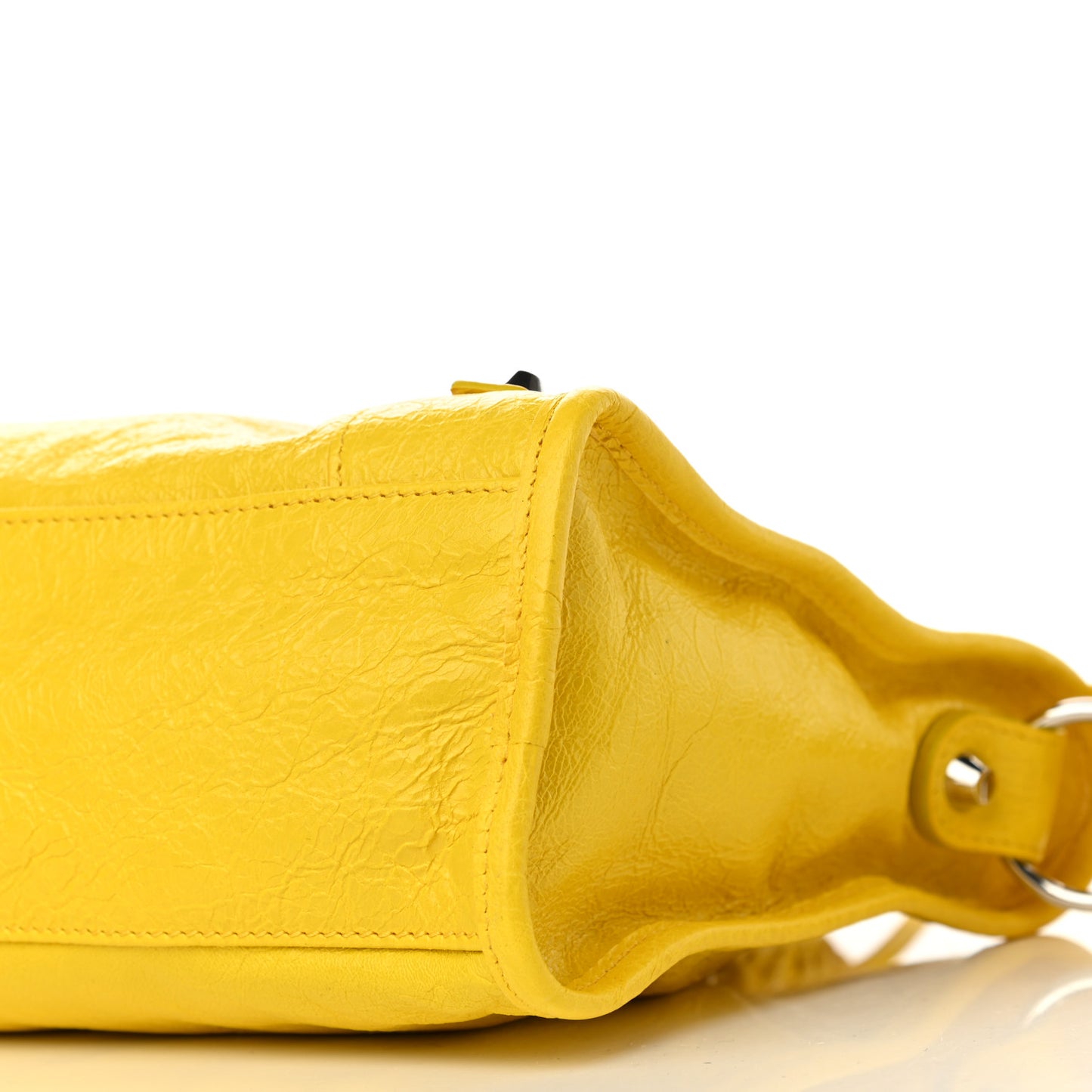 Agneau Classic Silver Hardware City S Jaune Soleil