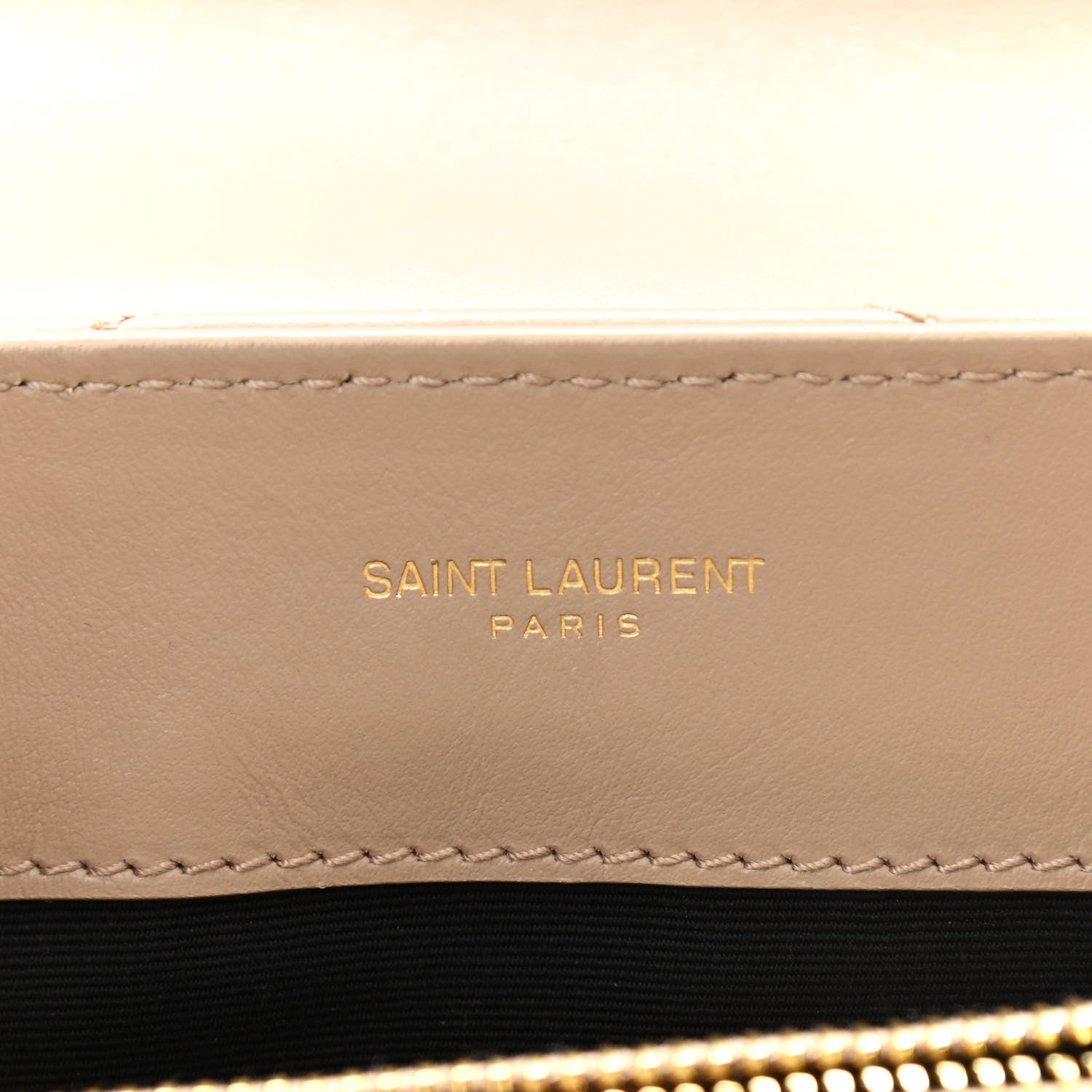 Saint Laurent Calfskin Y Quilted Monogram Small Loulou Chain Satchel Dark Beige 7 of 13