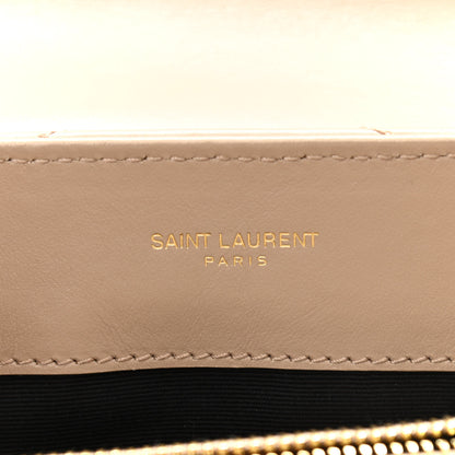 Saint Laurent Calfskin Y Quilted Monogram Small Loulou Chain Satchel Dark Beige 7 of 13