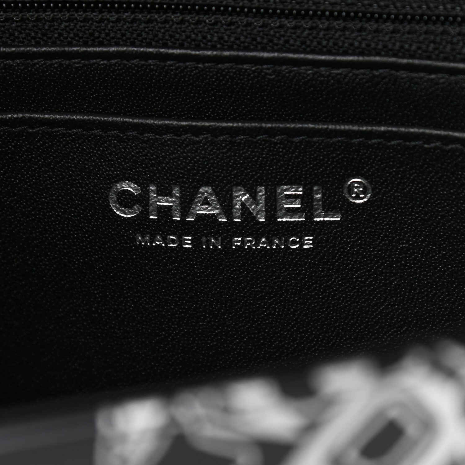 Chanel Lambskin Printed Mini Rectangular Flap Black Silver 6 of 11