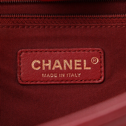 Chanel Shiny Aged Calfskin Shopping Bag Red 6 of 15