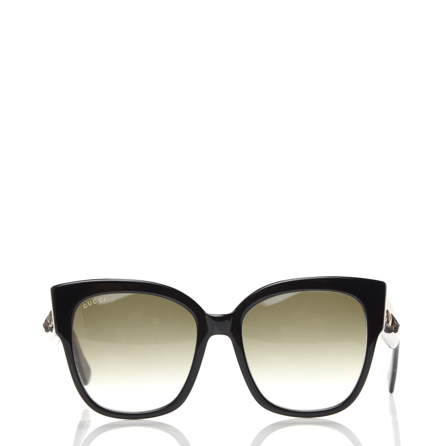 Gucci Acetate Square Frame Web Sunglasses GG0059S Black Tortoise 2 of 8