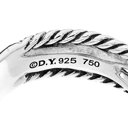 David Yurman Sterling Silver 18K Yellow Gold 6mm X Crossover Ring 49 4.75 4 of 4
