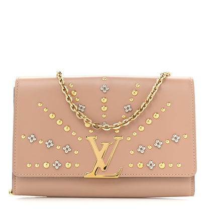 Louis Vuitton Calfskin Studded Louise Chain GM Nude 1 of 15